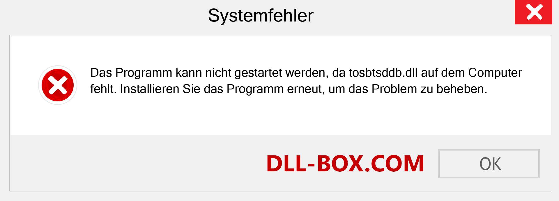 tosbtsddb.dll-Datei fehlt?. Download für Windows 7, 8, 10 - Fix tosbtsddb dll Missing Error unter Windows, Fotos, Bildern