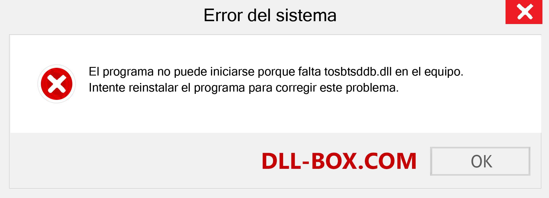 ¿Falta el archivo tosbtsddb.dll ?. Descargar para Windows 7, 8, 10 - Corregir tosbtsddb dll Missing Error en Windows, fotos, imágenes